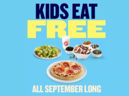 Boston Pizza: Kids Eat FREE All of September 2025